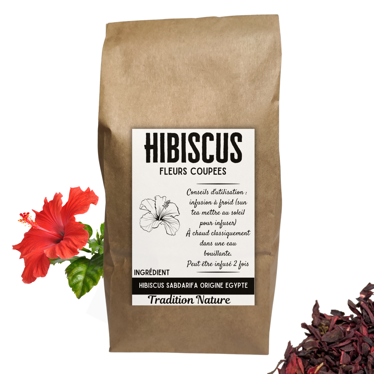 Hibiscus Fleurs Coupées Bissap Ou Karcadé 50g à Prix Carrefour