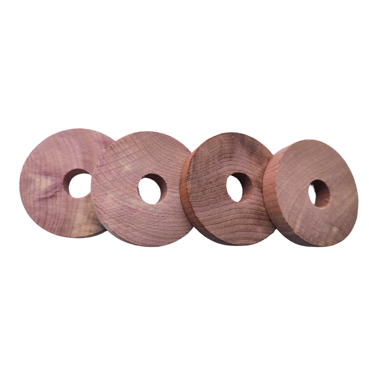 COM-FOUR 12 Anneaux En Bois De Cèdre Anti-Mites - Protection Naturelle Pour Placards Et Vêtements