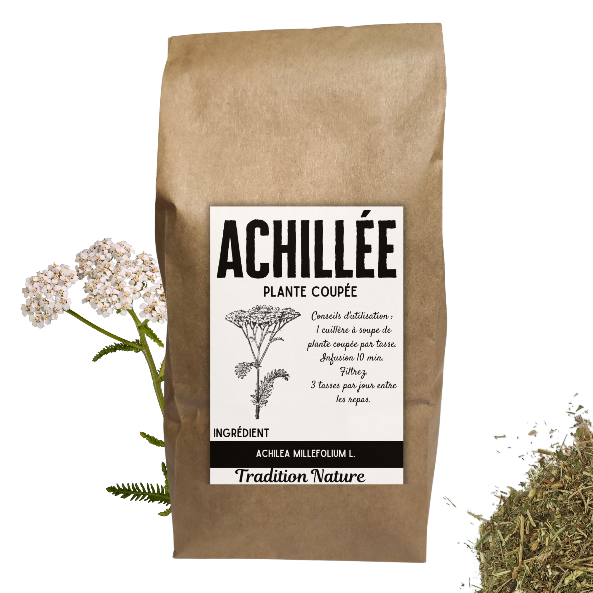 Huile essentielle : Achillée millefeuille (Achillea millefolium) -  cicatrisante et astringente.