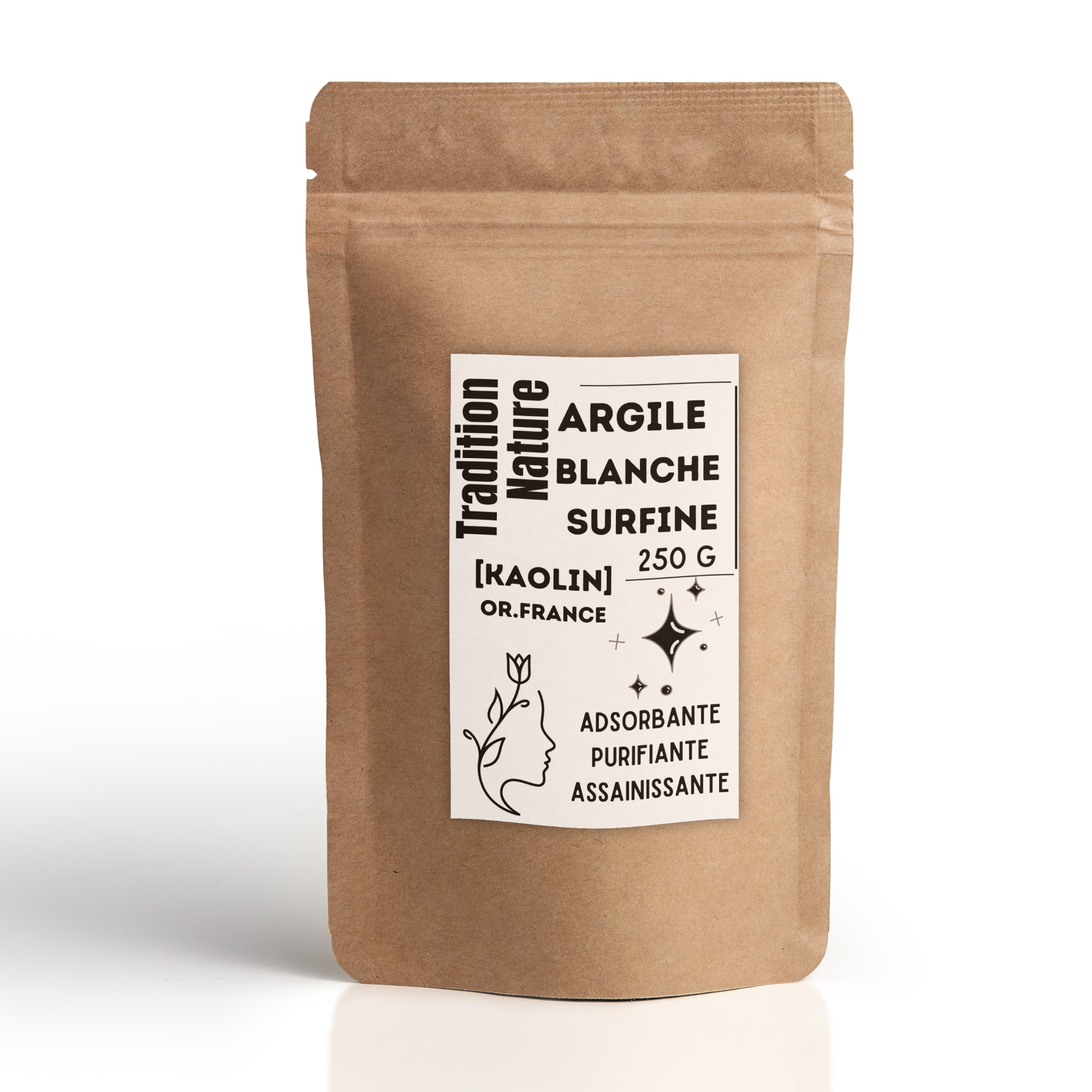 Argile blanche surfine 250 g [Kaolin] – Tradition Nature