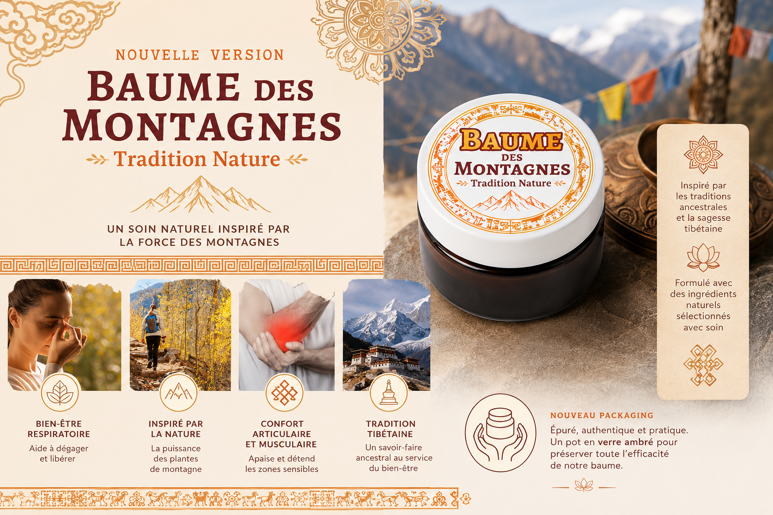 Baume des Montagnes massage - Pot 15 g – Tradition Nature