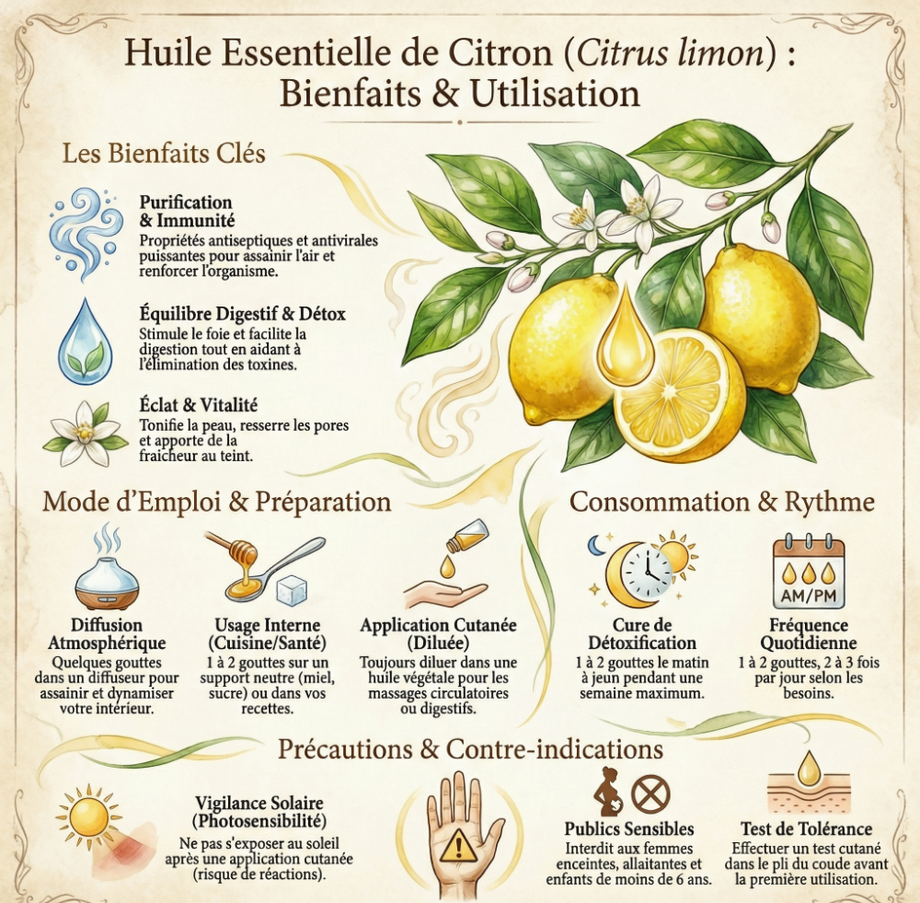 Huile essentielle de Citron Tradition Nature Huile essentielle de Citron Tradition Nature