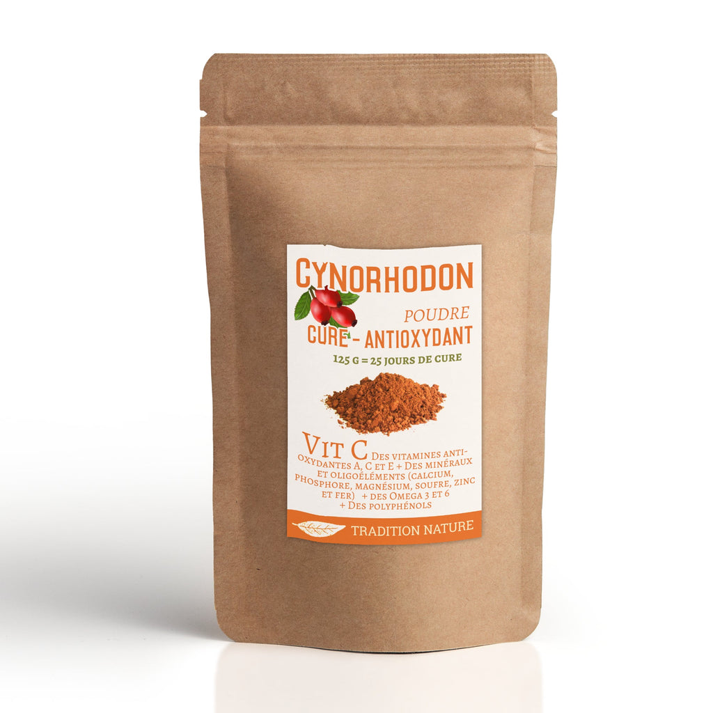 Cynorrhodon poudre [Eglantier] Ecocertifiable | 125 g à 1 Kg - Tradition Nature-Bienfaits - Utilisations